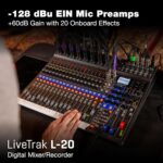 Zoom LiveTrak L-20 Mezclador/Grabadora Multipista para músicos, 20 entradas/22 canales, 6 salidas de auriculares/monitor