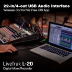 Zoom LiveTrak L-20 Mezclador/Grabadora Multipista para músicos, 20 entradas/22 canales, 6 salidas de auriculares/monitor