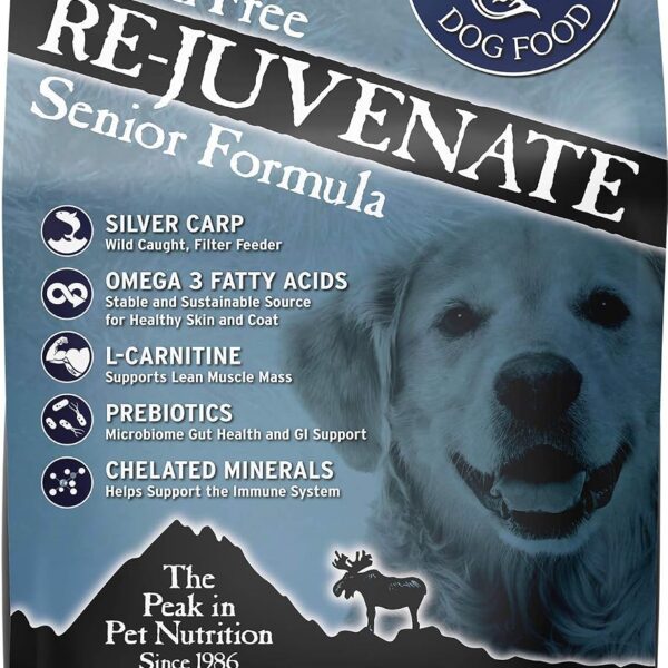 Alimento Seco para Perros Annamaet Re-Juvenate Senior Sin Cereales Carpa Plateada y Pavo Bolsa 25 Libras