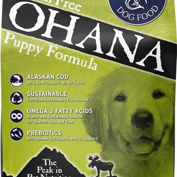 Alimento Seco para Perros Cachorro Annamaet Ohana Sin Granos Bacalao y Pescado Blanco Bolsa 25 Libras