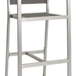 Taburete de Bar Modway Shore EEI-3155-SLV-GRY-SET Aluminio Gris Plateado Juego de 2