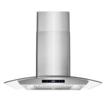 COSMO COS-668WRCS75 - Campana extractora de montaje en pared de 30 pulgadas, colección Vista, 380 CFM, canalizada, contr