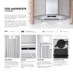COSMO COS-668WRCS75 - Campana extractora de montaje en pared de 30 pulgadas, colección Vista, 380 CFM, canalizada, contr