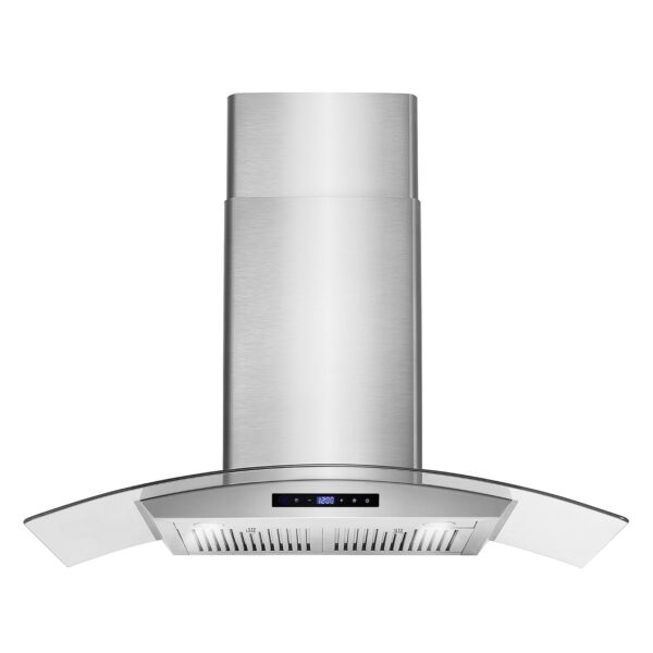 Campana extractora LED Vista Coll 380 CFM de 36 pulgadas para montaje en pared, acero inoxidable