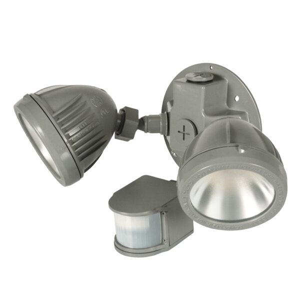 Kit de luces LED Hubbell 5882-5 resistente a la intemperie con sensor de movimiento gris 2000 lúmenes 26W
