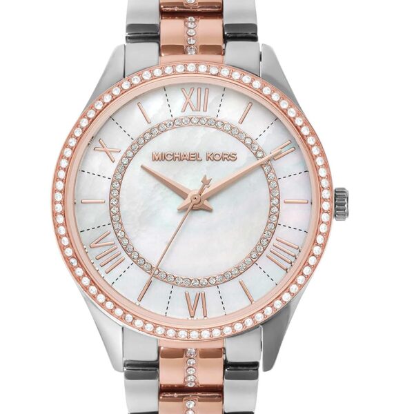 Reloj Michael Kors Lauryn MK3979 para Mujer Acero Inoxidable 33mm Esfera Blanca Nácar