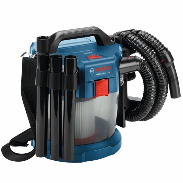 BOSCH GAS18V-3N Aspiradora de 18 V, 2.6 galones, húmeda/seca con filtro HEPA (solo herramienta)
