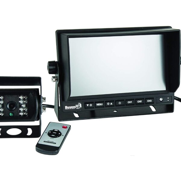 Sistema de Cámara de Respaldo Buyers Products 8883000 Monitor 7 Pulgadas Visión Nocturna Campo de Visión 170 Grados IP69