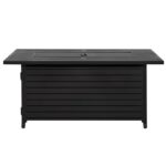 Fogata de Propano Hiland AFP-RT Rectangular 50000 BTU Negro Mate
