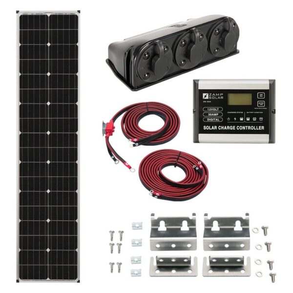 Kit de Panel Solar Zamp Solar KIT1007 90 Vatios Serie Legacy para Techos Curvos con Controlador de Carga Digital 30 Ampe