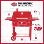 Parrilla de Carbón Char-Griller E2197 Hierro Fundido Negro 519 Pulgadas Cuadradas