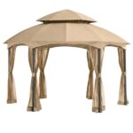 Toldo de Repuesto y Juego de Malla Garden Winds LCM1396BCN-RS RipLock 350 para Glorieta Hexagonal Heritage 12 x 12 Pies
