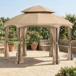 Toldo de Repuesto y Juego de Malla Garden Winds LCM1396BCN-RS RipLock 350 para Glorieta Hexagonal Heritage 12 x 12 Pies