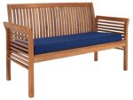 Juego de Patio Safavieh Carson PAT7005D 4 Piezas Madera de Acacia Natural Cojines Azul Marino