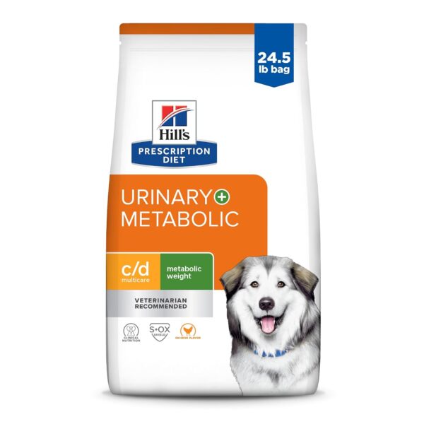 Alimento Seco para Perro Hill's Prescription Diet C/D Multicare + Metabolic Sabor Pollo Bolsa 24.5 Libras