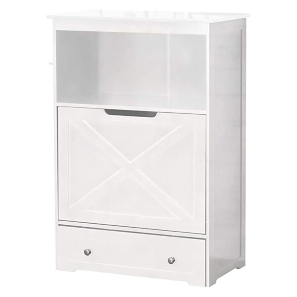 Comedero para Mascotas zoovilla Windsor Modelo PTF0071720110 Blanco 13.78 x 24.02 x 35.04 Pulgadas Madera de Ingeniería