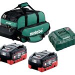 Kit de Arranque de Batería Metabo US625369002 18V 2x8.0Ah LiHD con Cargador y Bolsa de Lona
