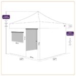 Toldo Impact Canopy 40120001 10x10 Pies con 4 Paredes Laterales Bolsas de Peso y Bolsa con Ruedas Color Blanco