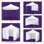 Toldo Impact Canopy 40120001 10x10 Pies con 4 Paredes Laterales Bolsas de Peso y Bolsa con Ruedas Color Blanco