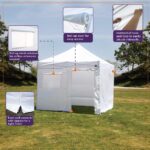 Toldo Impact Canopy 40120001 10x10 Pies con 4 Paredes Laterales Bolsas de Peso y Bolsa con Ruedas Color Blanco