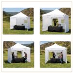 Toldo Impact Canopy 40120001 10x10 Pies con 4 Paredes Laterales Bolsas de Peso y Bolsa con Ruedas Color Blanco