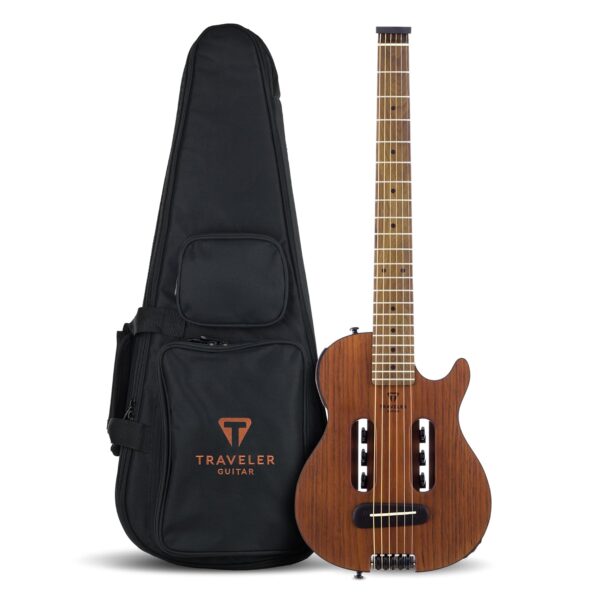 Traveler Guitar Escape Mark III - Guitarra acústica de caoba | Acústica portátil con amplificador de auriculares integra