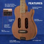 Traveler Guitar Escape Mark III - Guitarra acústica de caoba | Acústica portátil con amplificador de auriculares integra