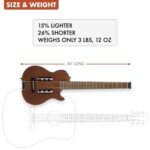 Traveler Guitar Escape Mark III - Guitarra acústica de caoba | Acústica portátil con amplificador de auriculares integra