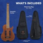 Traveler Guitar Escape Mark III - Guitarra acústica de caoba | Acústica portátil con amplificador de auriculares integra