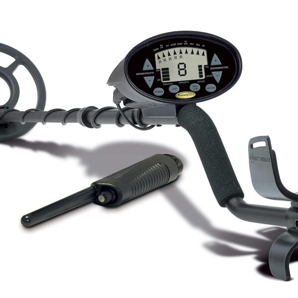 Detector de Metales Bounty Hunter Discovery 2200 Bobina de Búsqueda 8 Pulgadas Pantalla LCD