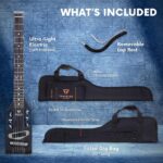 Traveler Guitar Guitarra eléctrica ultraligera color negro mate zurdo portátil eléctrico con reposarazo extraíble, escal