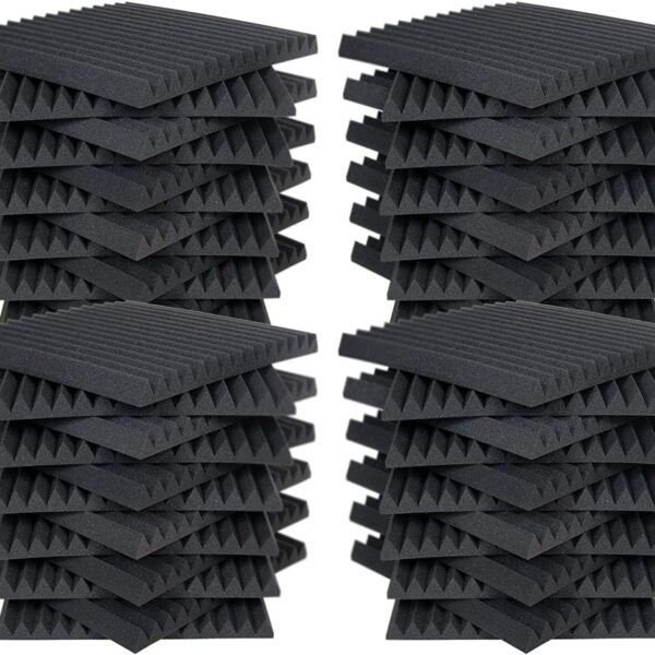 AK TRADING CO. Paneles acústicos altos para estudio de espuma insonorizante, 12 pulgadas de largo x 12 pulgadas de ancho