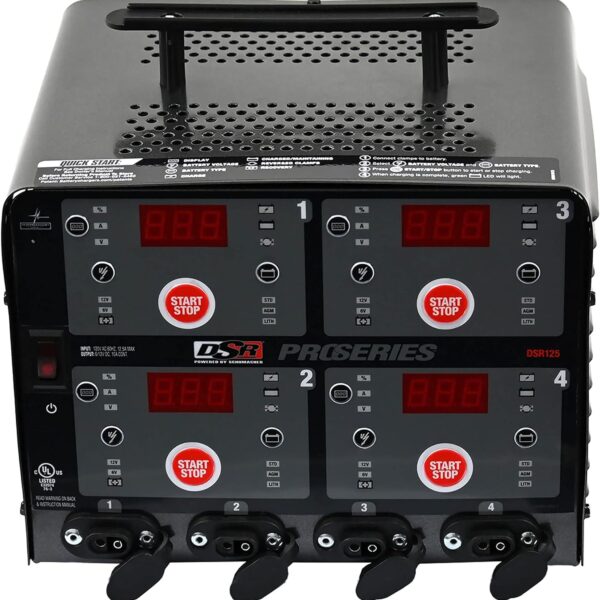 Cargador y Mantenedor de Batería Schumacher Electric DSR125 4 Bancos 10A 6V 12V Negro