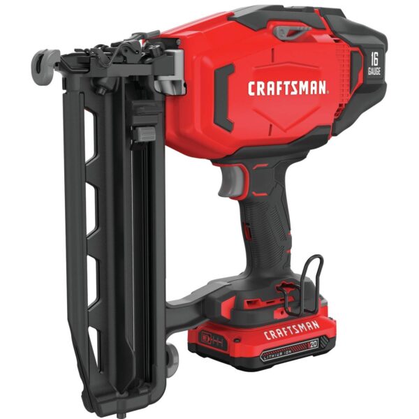 CRAFTSMAN V20 - Kit de clavadora eléctrica inalámbrica, pistola de clavos, 16GA, 2-1/2 pulgadas, incluye batería y carga
