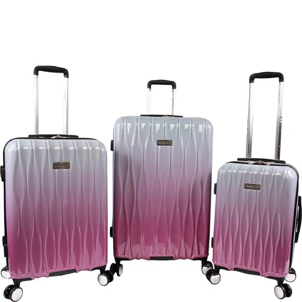 Juego de Equipaje Rígido Giratorio Juicy Couture Lindsay JC-PC-8000-3 3 Piezas Plata Fucsia