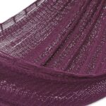 Hamaca de Cuerda de Algodón Novica Modelo 399338 Individual Color Vino 73 Pulgadas de Largo