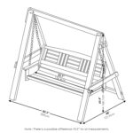 Columpio Furinno Tioman FG18415S de Madera Meranti para Patio Jardín y Exterior 3 Plazas Color Natural con Acabado en Ac