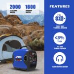 Generador Inversor Portátil A-iPower SC2000iV 2000W Motor Yamaha 79cc Azul