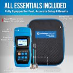 Jonard Tools FPM-50A Medidor de Potencia de Fibra Óptica de Alta Precisión (-50 a +26 dBm) con Adaptadores FC/SC/LC para