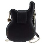 Bolso Cruzado Mary Frances Greatest Hits BAG 18-419 con Cuentas Diseño Guitarra Negro Blanco