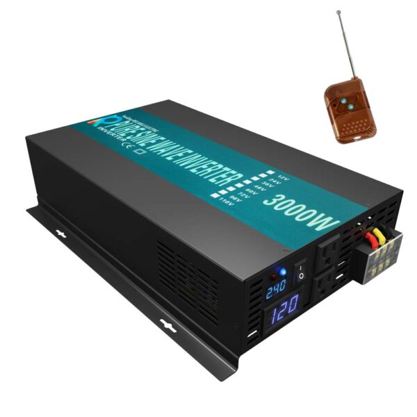 Inversor de Corriente WZRELB RBP300024VCRT 3000W 24V a 120V Onda Sinusoidal Pura