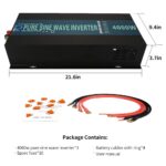 Inversor de Energía Solar WZRELB RBP400024VCRT 4000W 24V a 120V Onda Sinusoidal Pura con Control Remoto