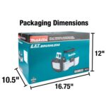 Makita XCV11Z 18V LXT Litio-Ion sin escobillas de 2 Galones, Filtro HEPA Portátil para polvo húmedo y seco, extractor de