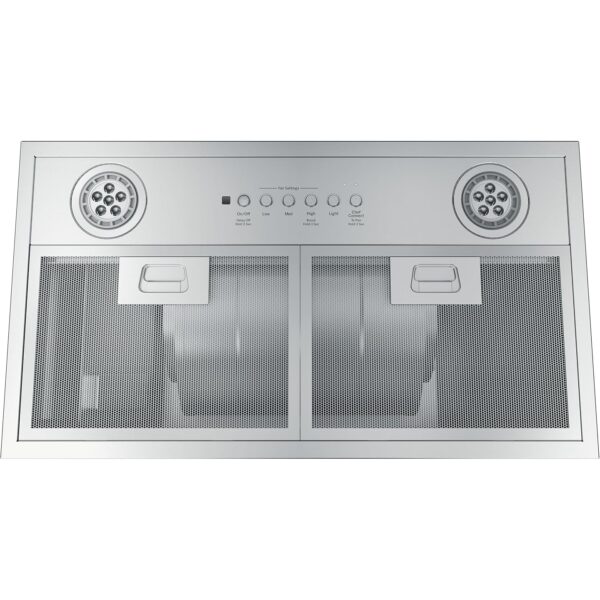 GE - Extractor de cocina personalizado de 20 pulgadas con 4 velocidades, luces LED regulables, esenciales de cocina para