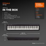 Roland FP-10 | Piano digital compacto de 88 notas | Tonos de piano SuperNATURAL | Teclado con sensación acústica auténti
