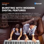 Roland FP-10 | Piano digital compacto de 88 notas | Tonos de piano SuperNATURAL | Teclado con sensación acústica auténti