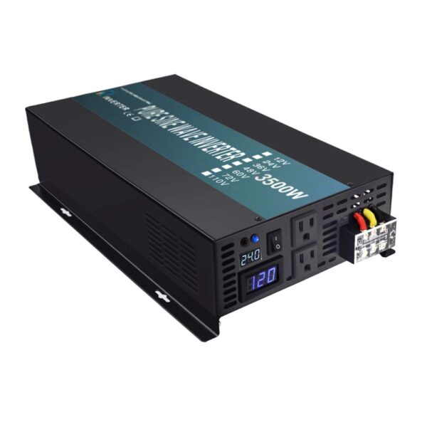 Generador Inversor de Corriente WZRELB RBPVC-350024 3500W 24V DC a 120V AC Onda Sinusoidal Pura