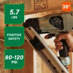 Metabo HPT Strap-Tite Clavadora de Conector de Metal, Clavadoras Neumáticas de Potencia Preferidas por Profesionales, He