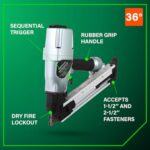 Metabo HPT Strap-Tite Clavadora de Conector de Metal, Clavadoras Neumáticas de Potencia Preferidas por Profesionales, He