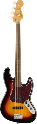 Squier Classic Vibe 60s Jazz Bass, 3 colores Sunburst, Fretless, diapasón de laurel